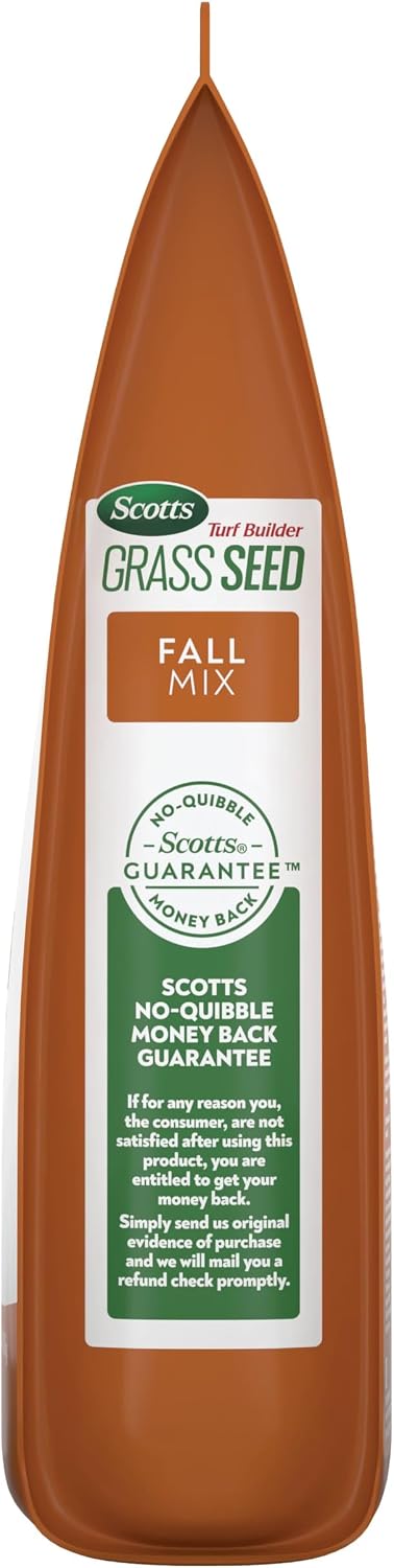 Scotts Turf Builder Grass Seed Fall Mix, 2.4 lbs. | Grass Seed Plus Lawn Fertilizer and Soil Improver, Covers Up To