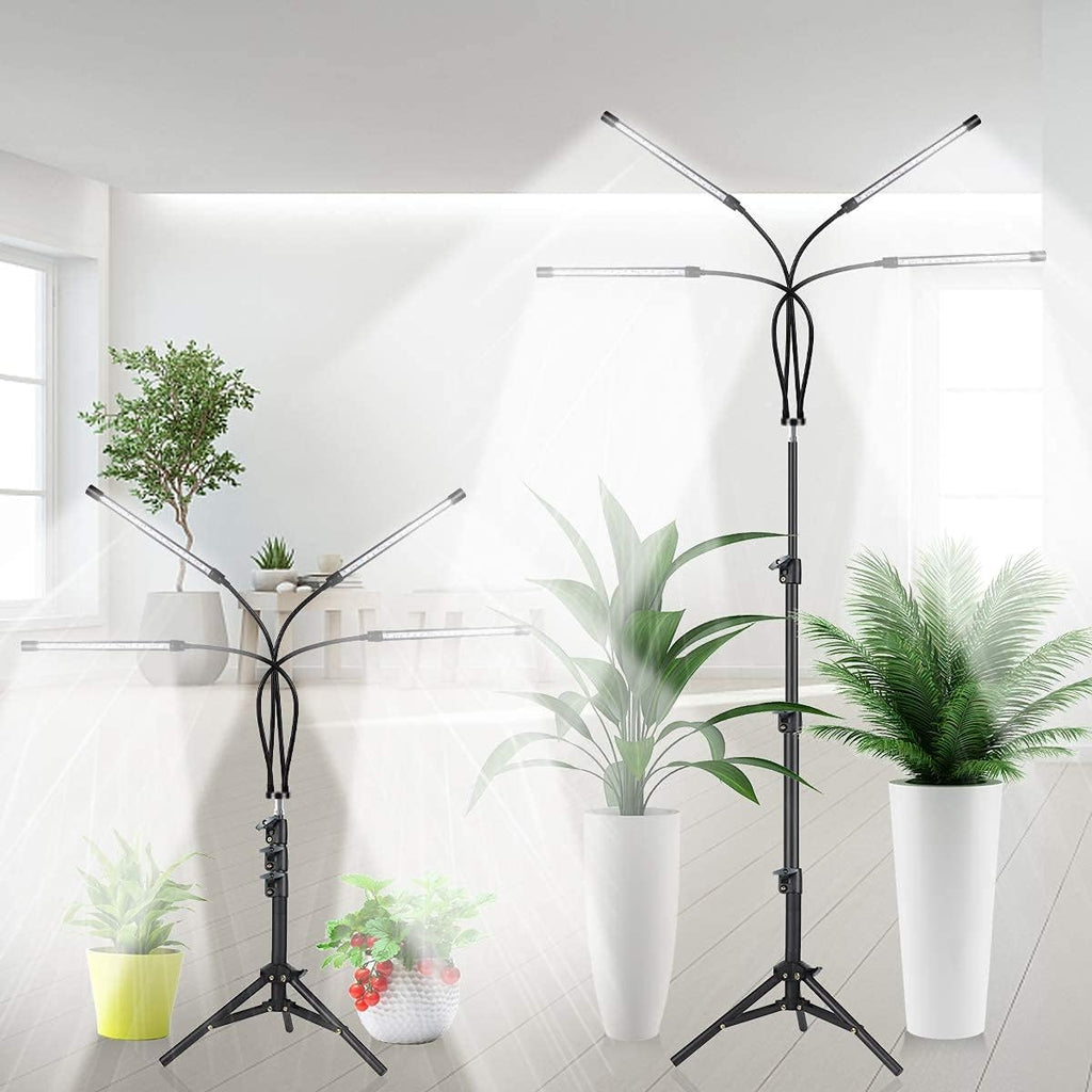 GHodec Grow Light Free Standing, 5500K Full Spectrum Gooseneck LED Lamp | Floor Plant Light for Indoor Plants Growing,5