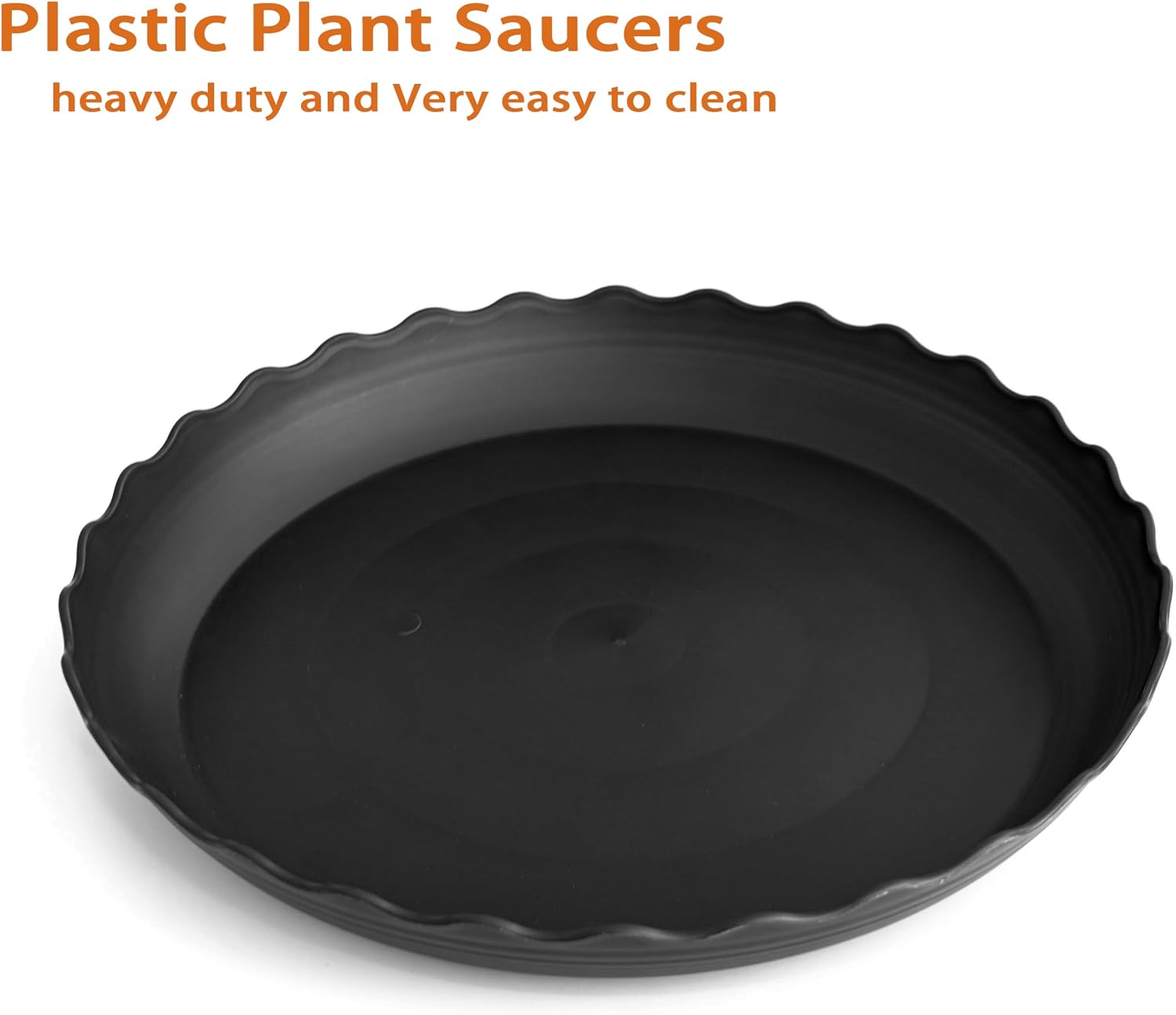4 Pack of 14 inch Plant Saucer, Plastic Plant Saucer 14 inch, Heavy Duty Plant Tray for Pots, Plant Saucers for Indoors
