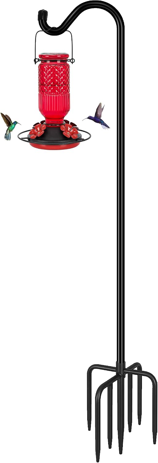 FEED GARDEN 108’’ Bird Feeder Pole Squirrel Proof 1 Pack, Shepherds Hook