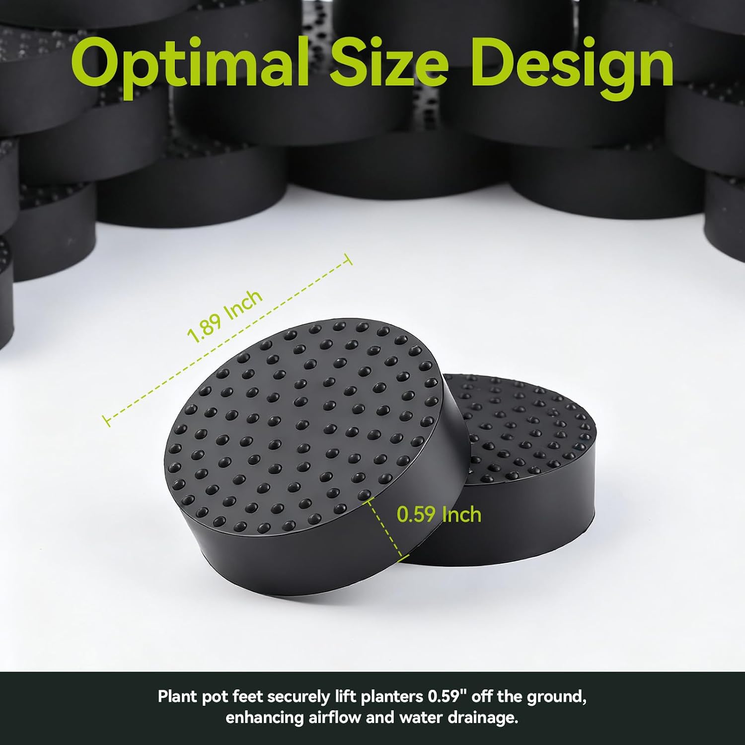 28 Pcs Plant Pot Feet | Non-Slip Surface for Plant Pots, Solid Rubber Pots Risers, Pot Lifters for Indoor or Outdoor