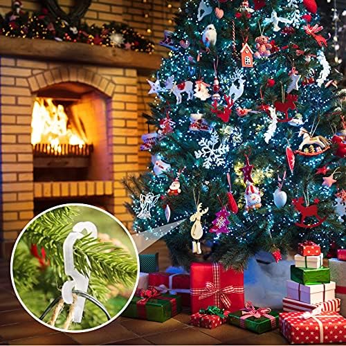 Marsui 300 Pieces Christmas Light Clips Outdoor Gutter Hooks,White