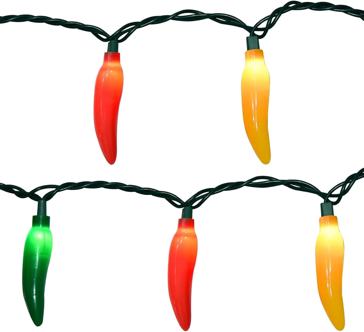 13.6FT Christmas Chili Pepper String Lights, 35 LED Bulbs, Plug in