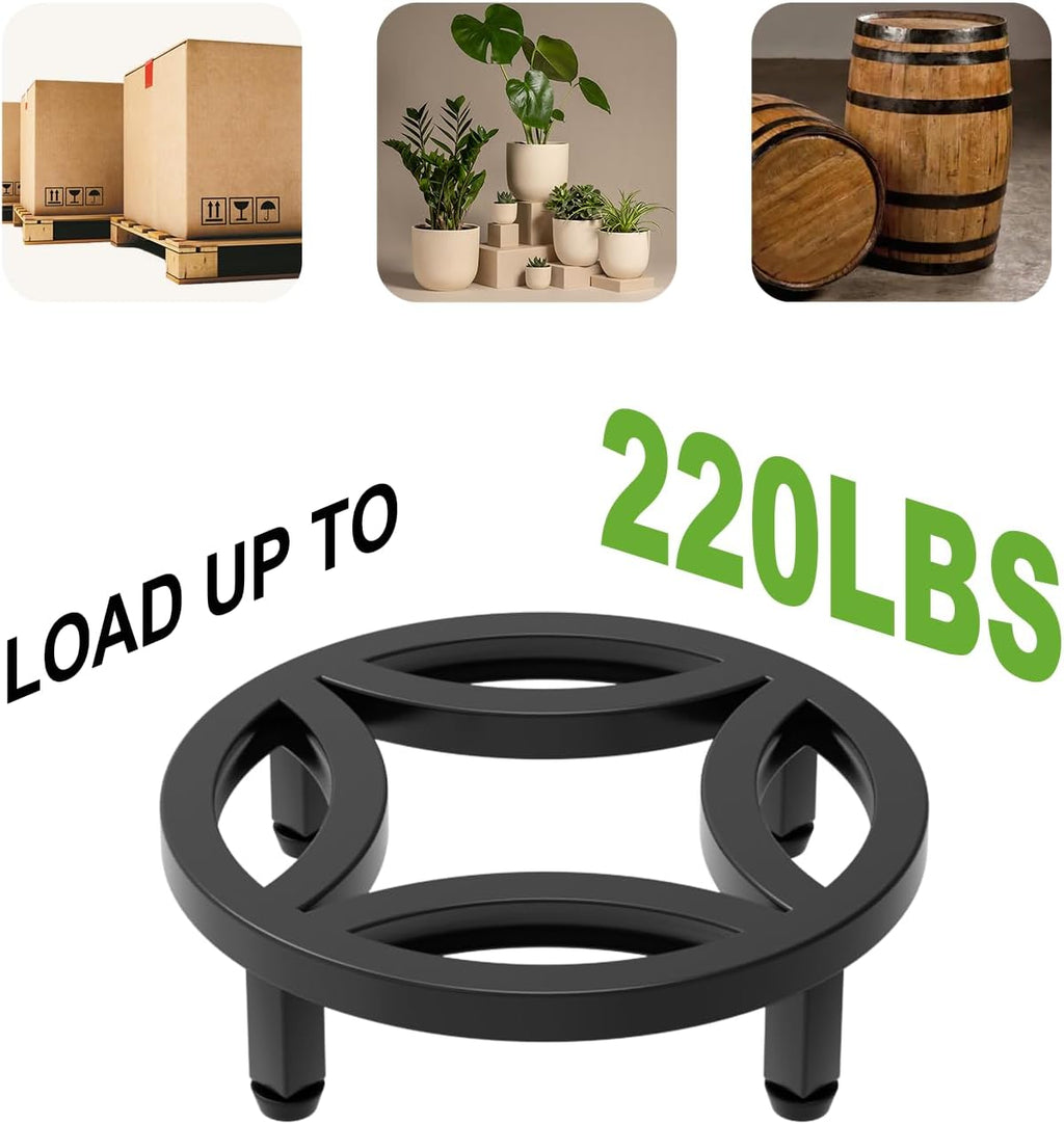 Zhongma 2 Pack 8.7" Fully Assembled Sturdy Potted Plant Stand Flower Pot Holder Heavy Duty Construction, Low Plant