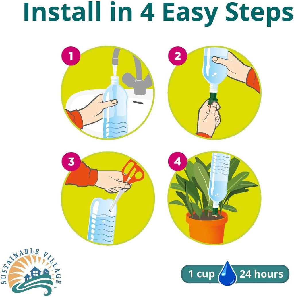 Blumat Plant Watering Device - Easy XL Self Watering Planter Insert for Indoor Plants - Bottle Adapter - Prevents