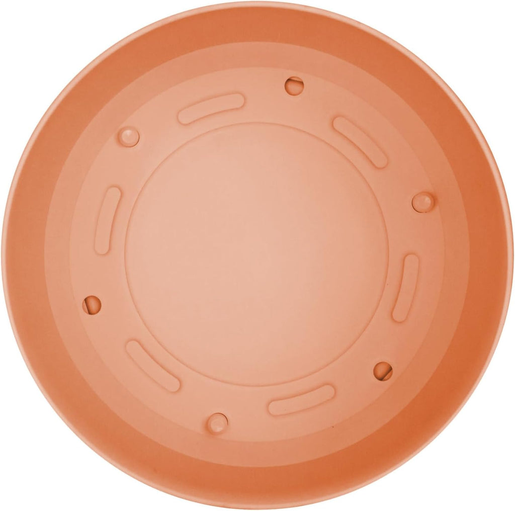 Bloem Mathers Planter w/Saucer Tray 8" Muted Terra Cotta