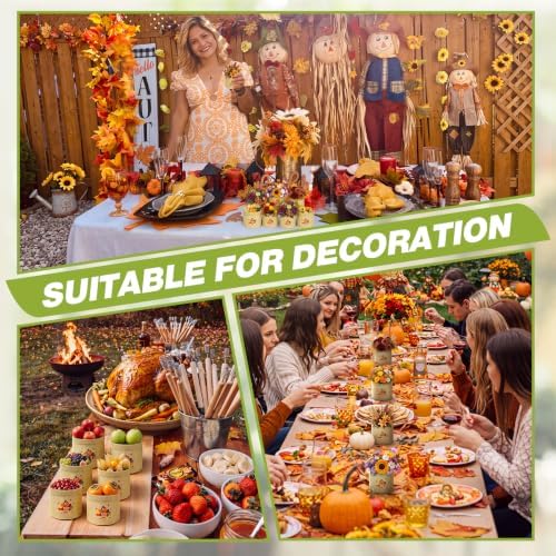 SATINIOR 24 Pack Succulents Favors Burlap Bags, Turkey, Linen