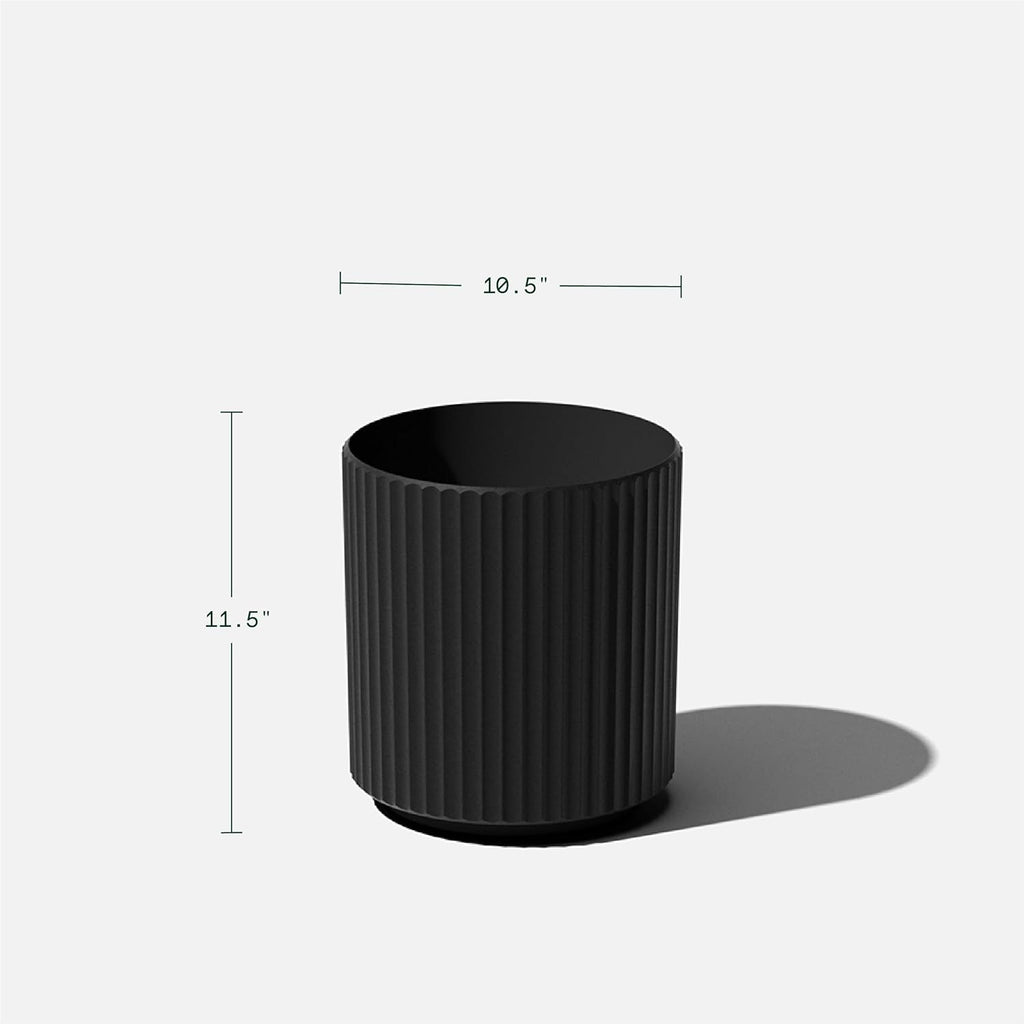 Veradek Demi Series Round Planter for Porch, Patio, Backyard | Durable Plastic-Concrete Material | Modern Décor for