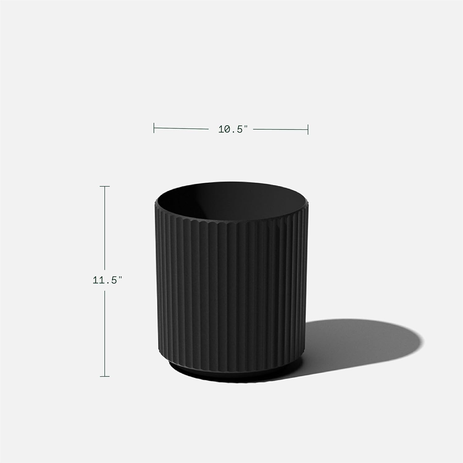 Veradek Demi Series Round Planter for Porch, Patio, Backyard | Durable Plastic-Concrete Material | Modern Décor for
