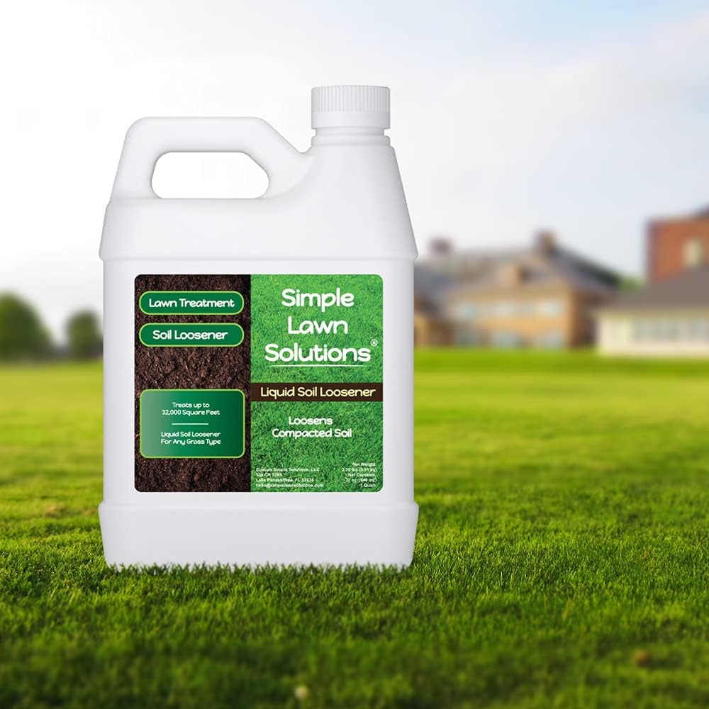Liquid Soil Loosener- Soil Conditioner-Use alone or when Aerating with Mechanical Aerator or Core Aeration- Simple Lawn