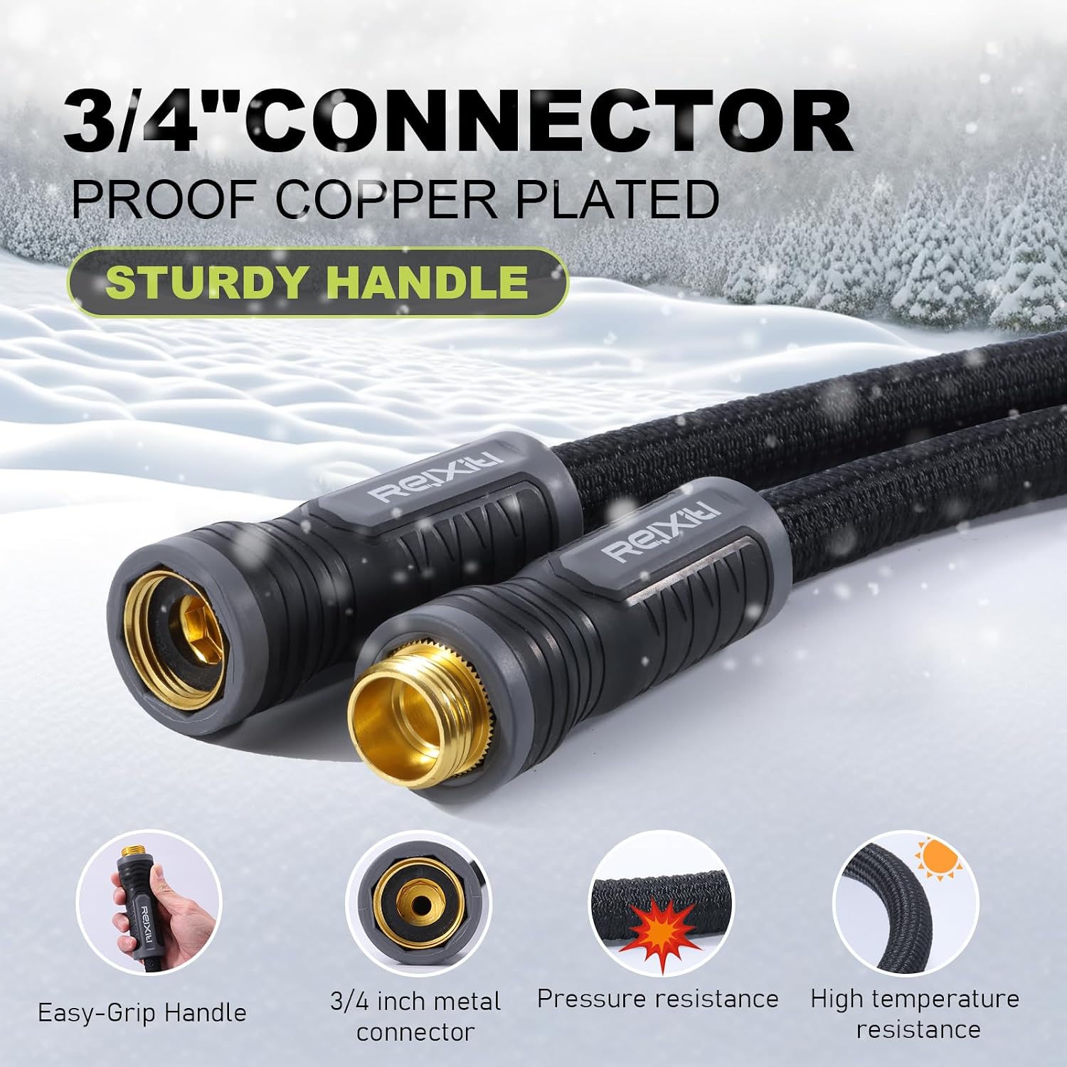 Garden Hose, Ultra Lightweight Water Hose 50FT | Felxible, 10 Function Sprayer, Leak proof, Pressure Resistant for