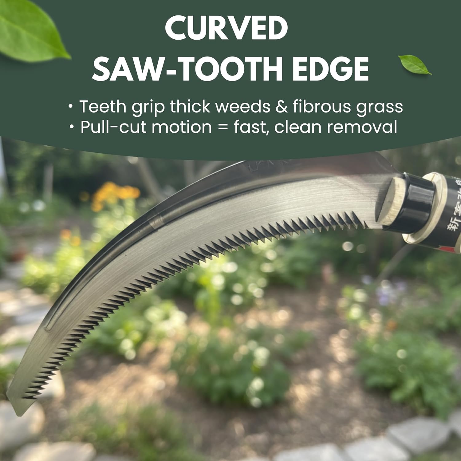 Hounen Miyawaki Nejiri Kama Weeder – Japanese Weeding Sickle, Twisted Stainless Steel, 4.7 in (12 cm) Blade, 13 in (33