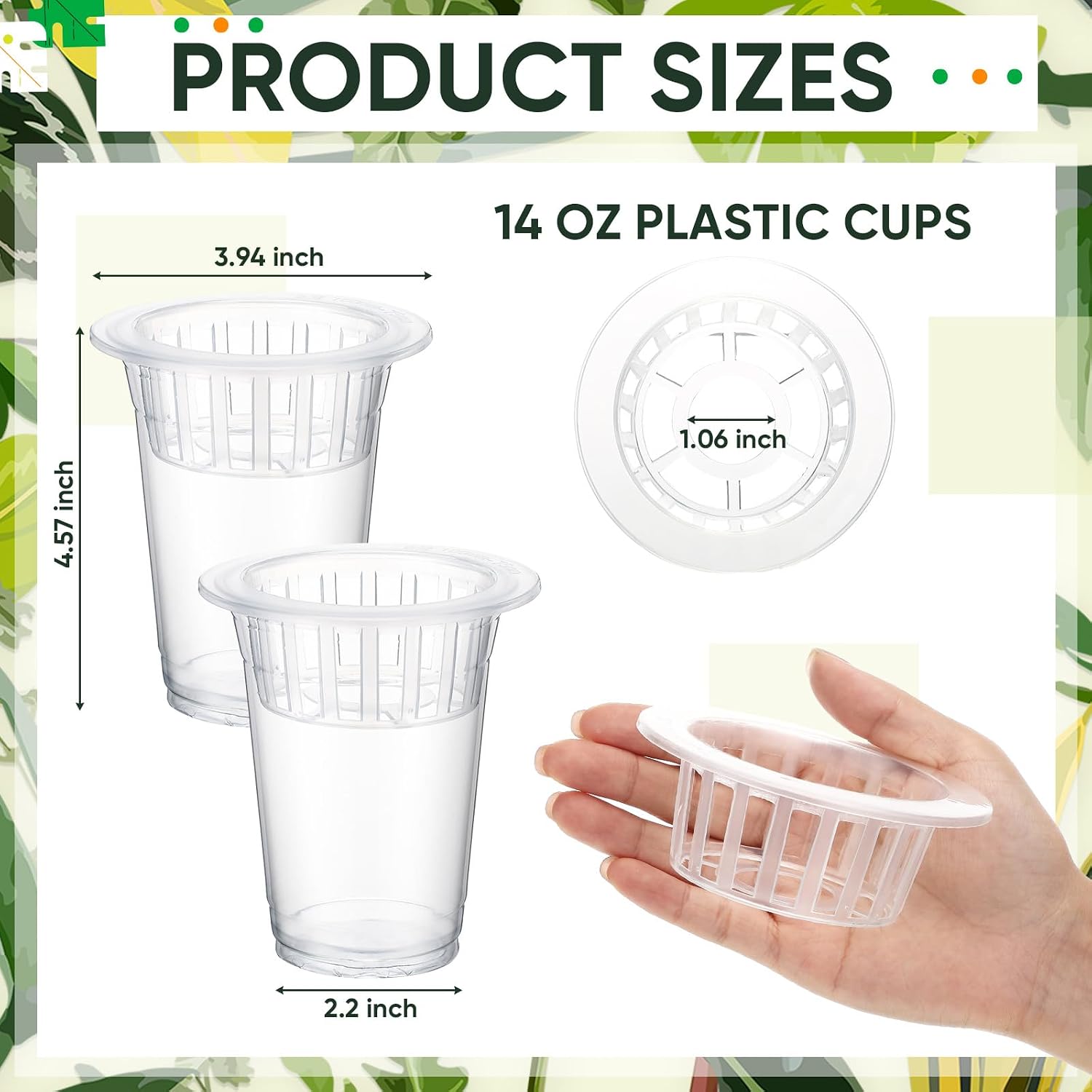 36 Pcs Plastic Plant Propagation Vase for Indoor Decor, 4.57'' | Clear Plastic Vase with Hydroponic Basket, Pet