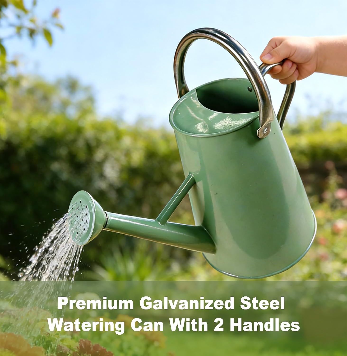 1.5 Gallon Metal Watering Can for Outdoor&Indoor Plants | Removable Sprinkler Head,Made of Premium Galvanized