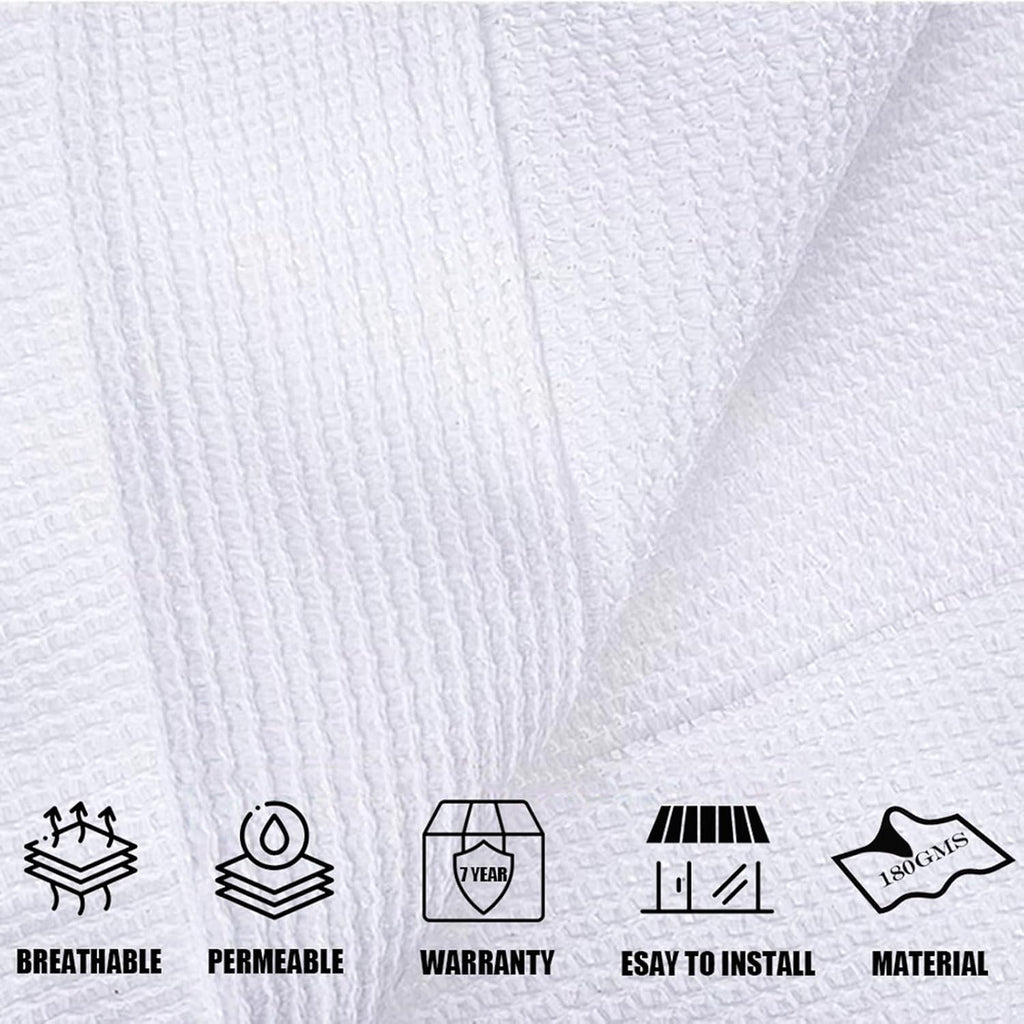 90% White Shade Cloth, 6.6 x 10 FT Sun Shade Sails for Patio, Garden, Greenhouse, Plant, Chicken Coop, Dog Kennel