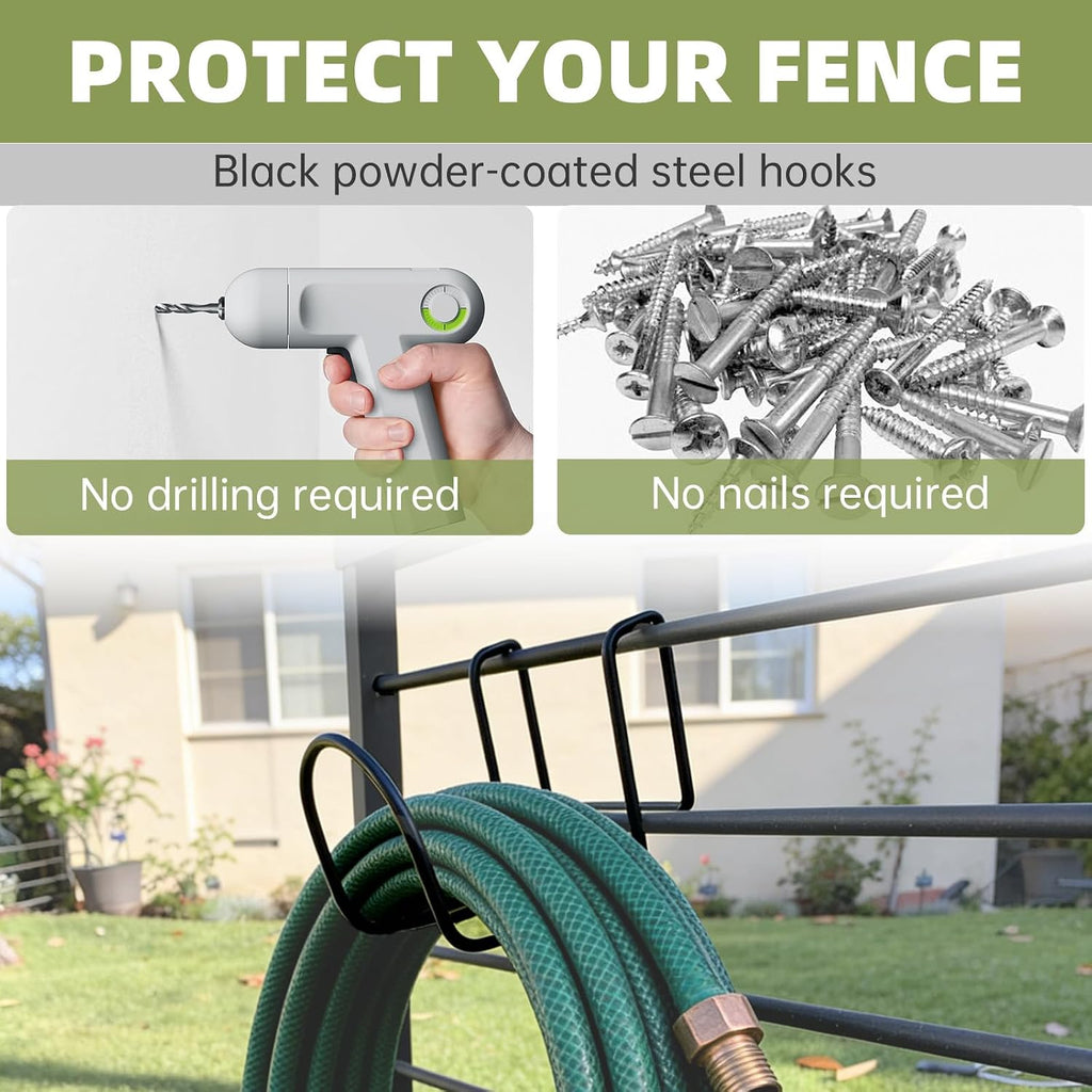 Garden Hose Holder - Heavy Duty Hose Hanger Wall Mounted Water Hose Holder | For retractable and flexible hoses, for