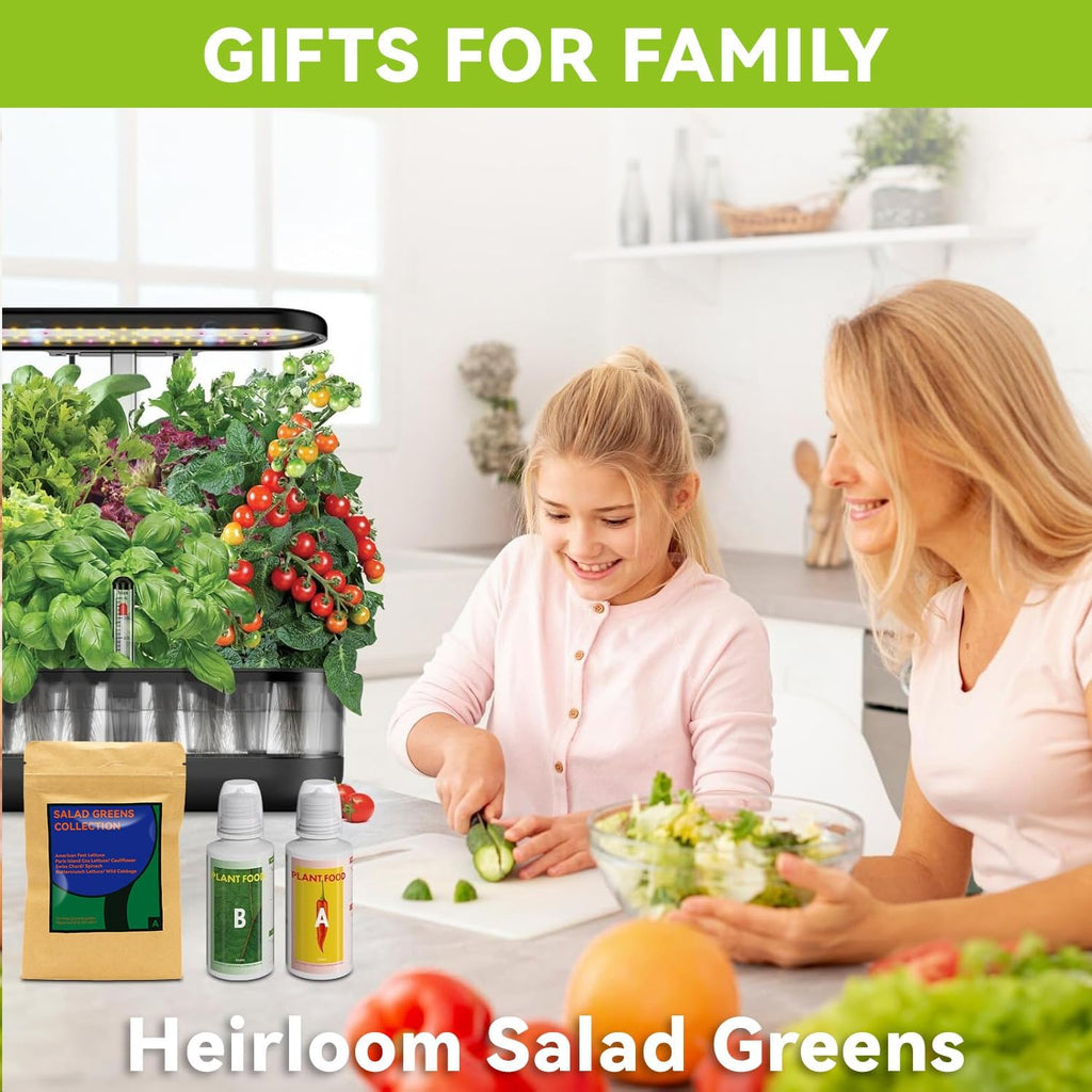 inbloom Salad Green Seed Pod Kit for AeroGarden, Ahopegarden, GARDENCUBE, MUFGA, 12 Pods (350+ Seeds with American