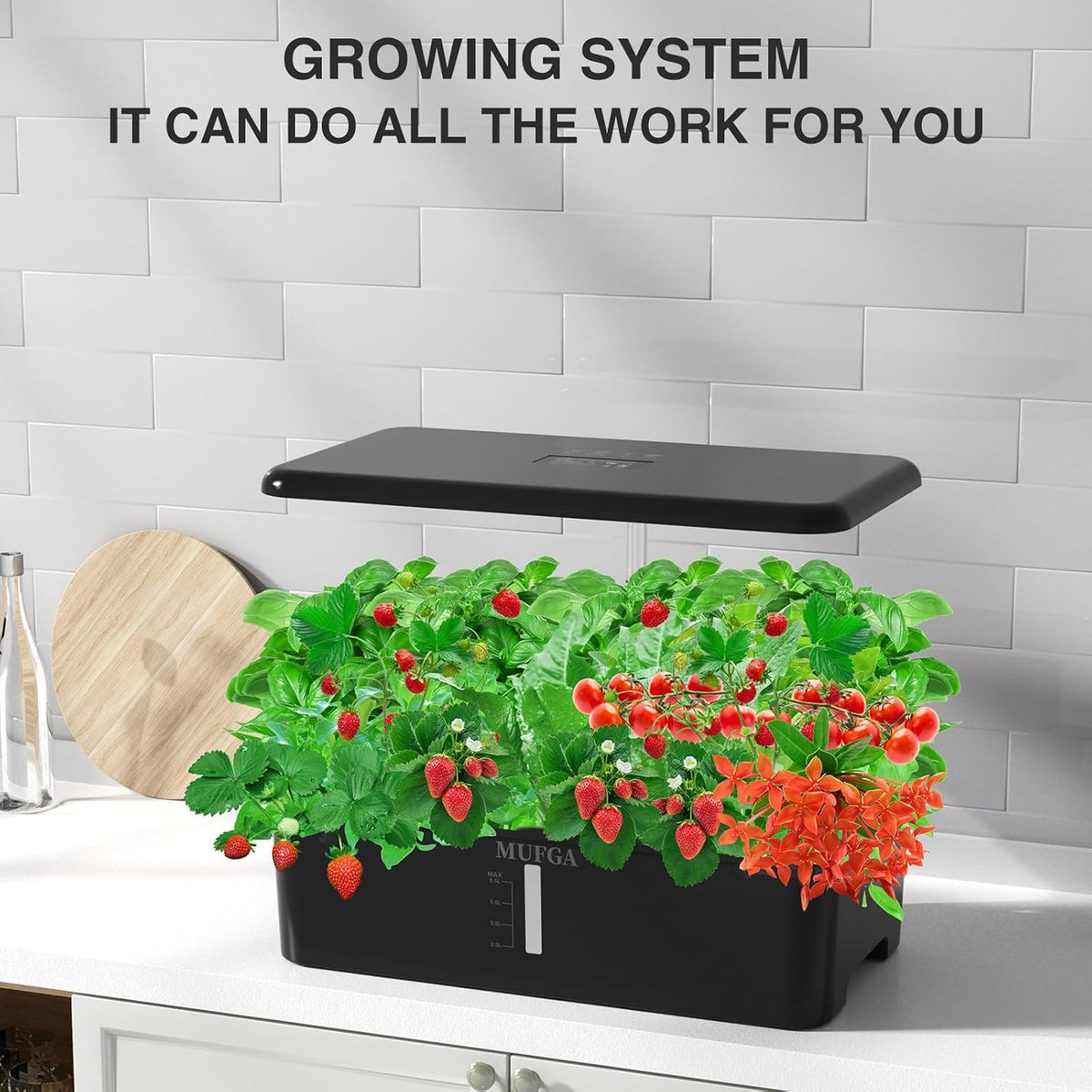 Hydroponics Growing System Herb Garden - MUFGA 18 Pods Indoor Gardening System with LED Grow Light, Plants Germination