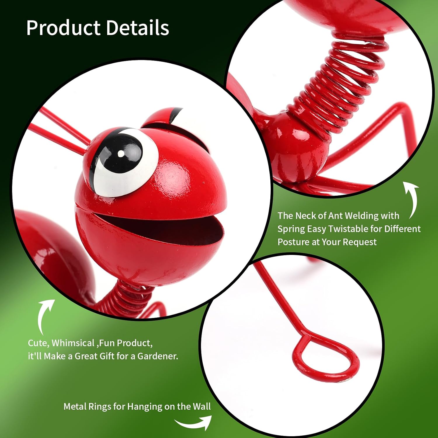 Cruis Cuka Metal Yard Art Garden Decor for Outside Cute Ants Yard Decorations Outdoor Lawn Ornaments Backyard Gifts for