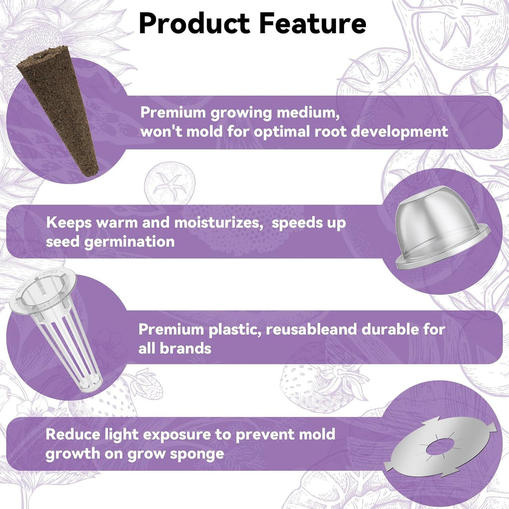 inbloom Salad Seed Pod Kit Compatible with AeroGarden, Ahopegarden, iDoo, MUFGA Hydroponics Growing System, 400+ Mixed