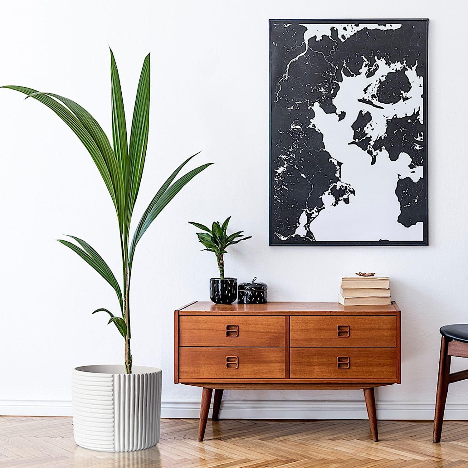 Fox & Fern Large Planter for Indoor or Outdoor, Matte White, 12 Inch | UV & Frost Resistant, 70% Lighter than Ceramic
