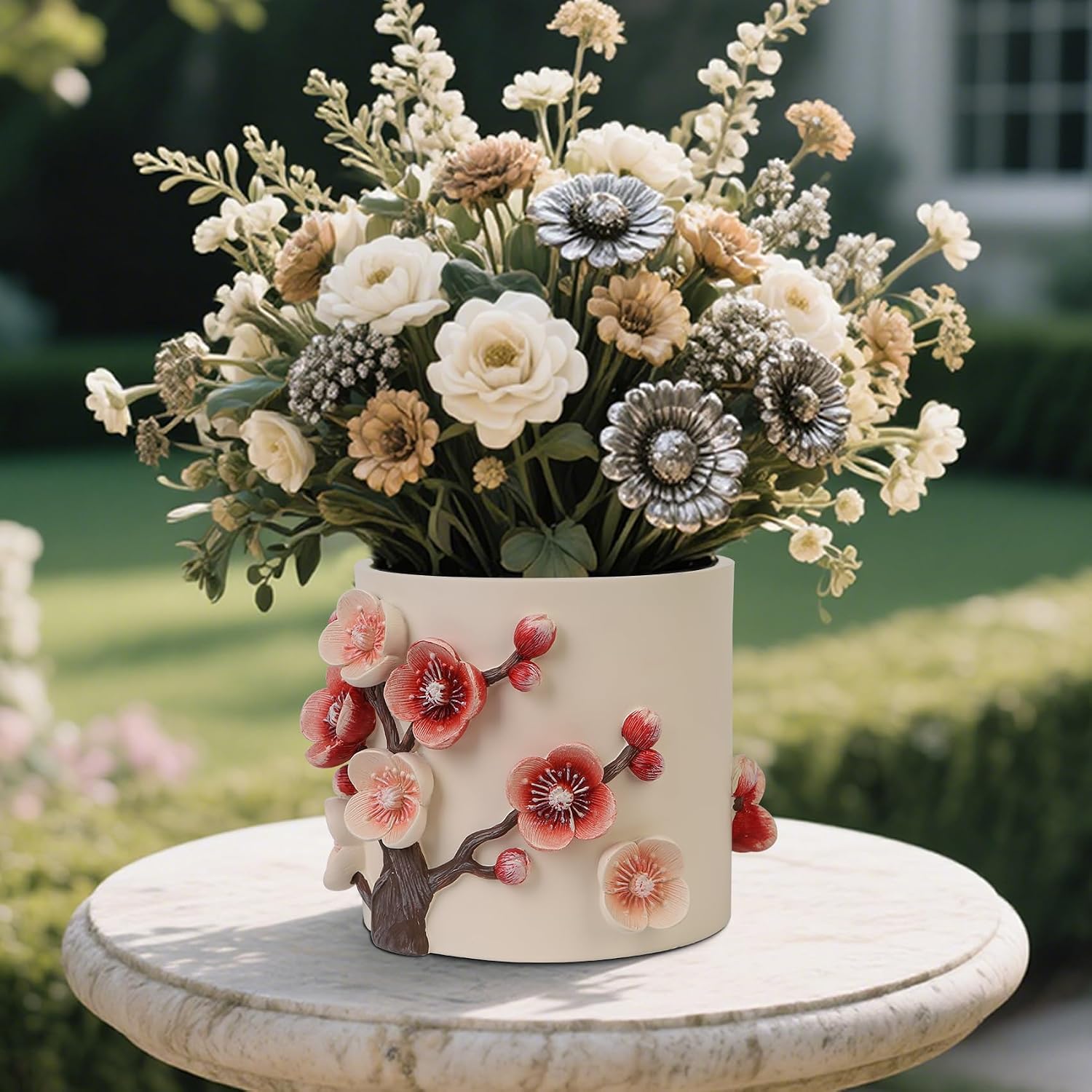 Unique Planters - 5inch 3D Petal Cute Plant Pots for Indoor Plants | Decorative Pots for Plants Indoor with Drainage