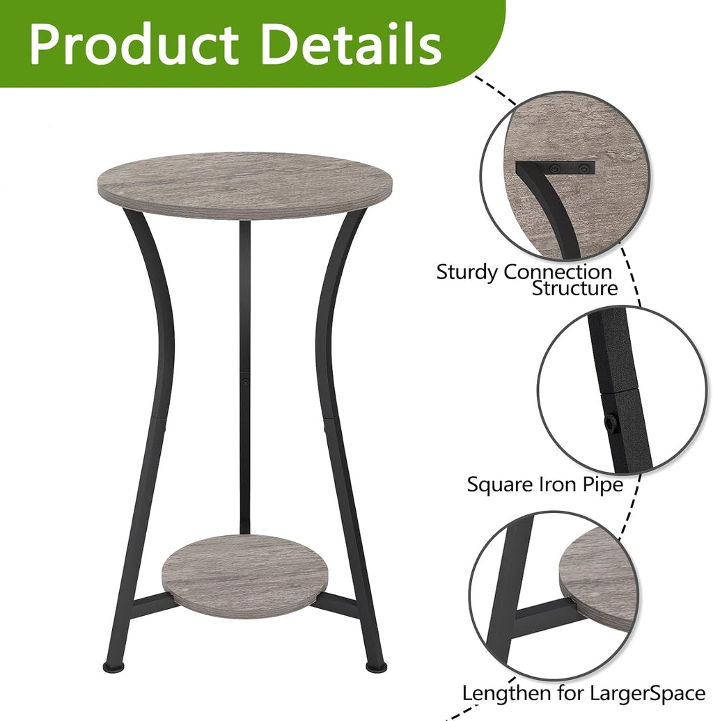 YINMIT Plant Stand Indoor, Wood Tall Plant Stand, 2 Tier Plant Shelf Holder | 21.8 In Corner Plant Stand, Flower Stand