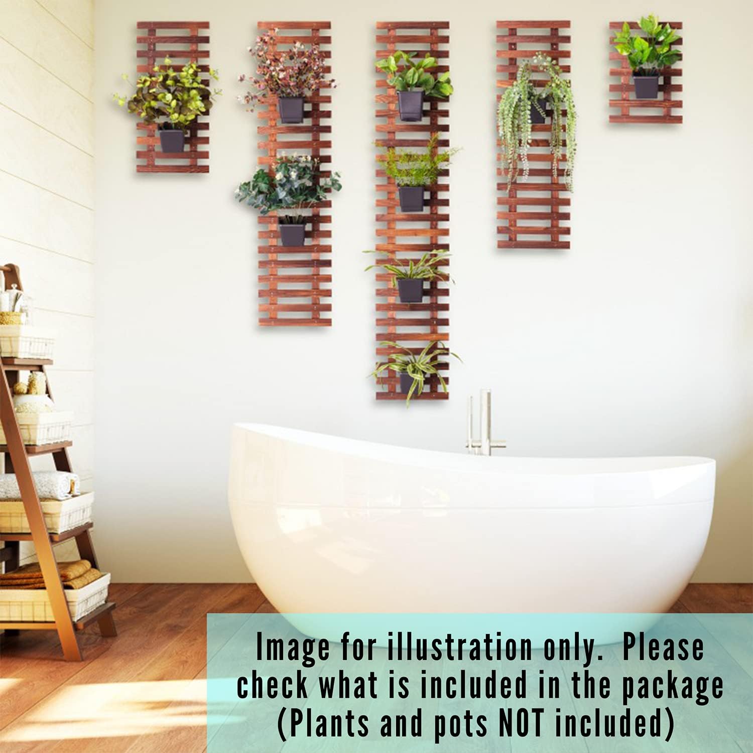 ShopLaLa Wall Planter for Climbing Plants Outdoor (150cm) Hanging Planters | Wooden Living Vertical Garden Outdoor