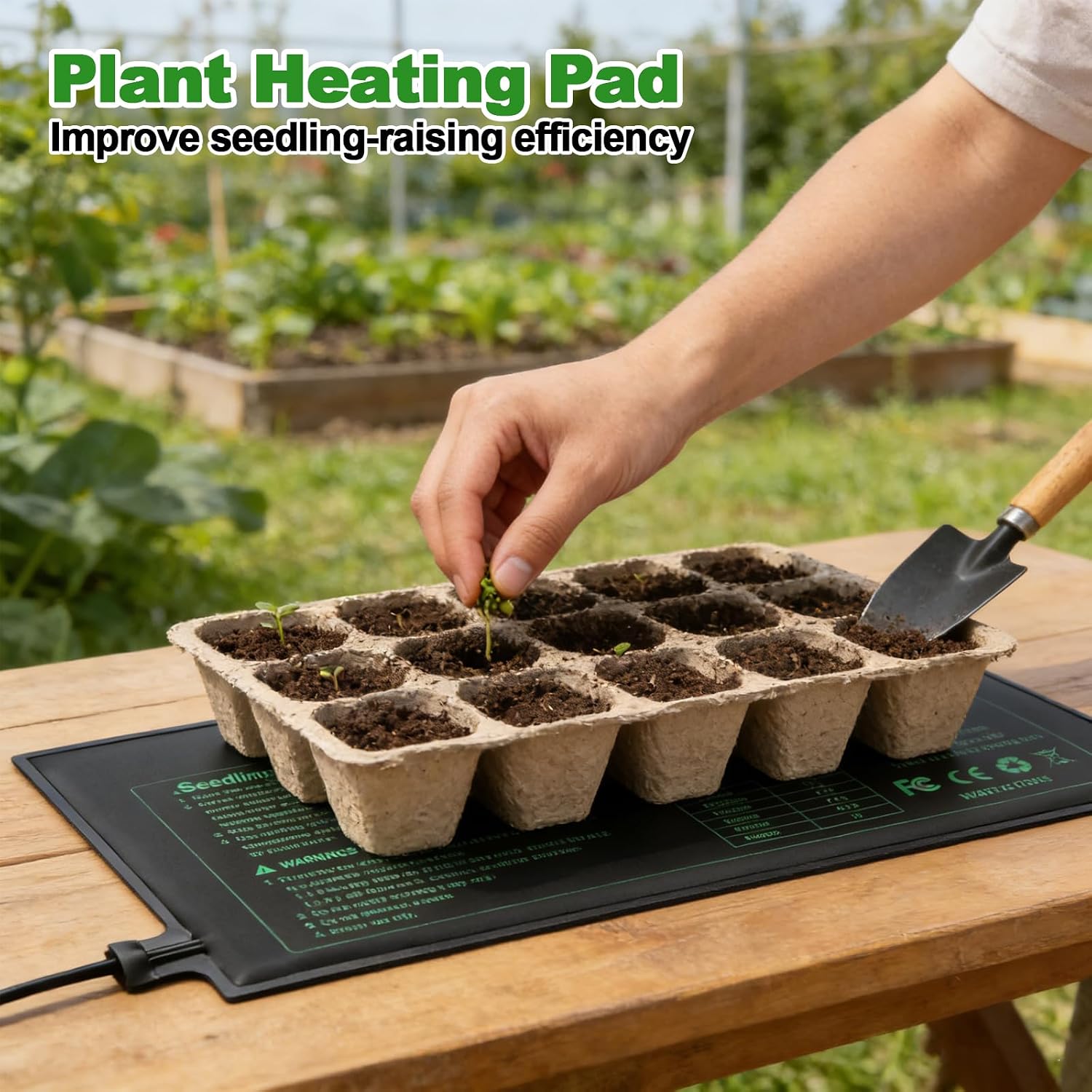 Bestio10"x 20.75" Seedling Heat Mat and Digital Thermostat Combo Set,MET & UL Certified Plant Heat Mat Heat mat for