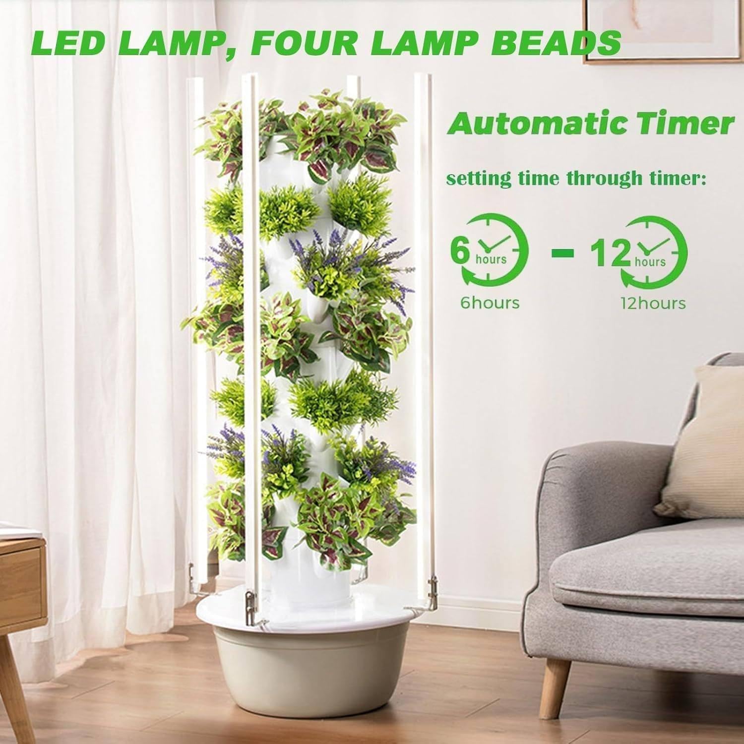 Vertical Hydroponic Grow Tower Aeroponic Tower for Fruits and Vegetables,Hydroponics Growing Kits,for Your Home