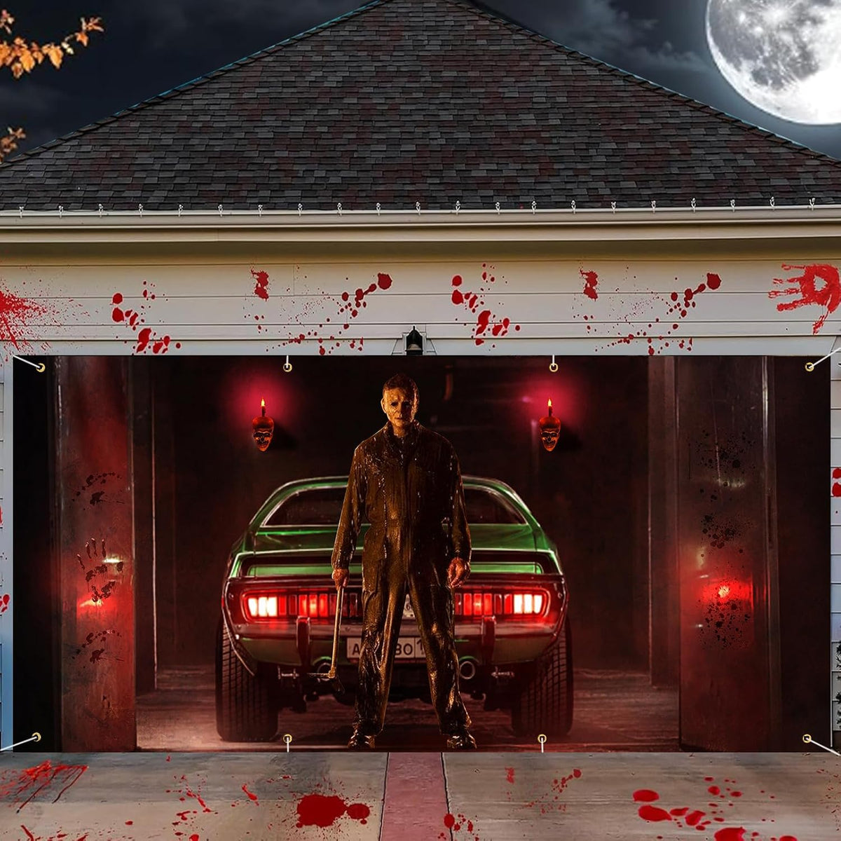 400"x 85" Halloween Red Creepy Cloth, Extra Large Scary Creepy Gauze Cloth