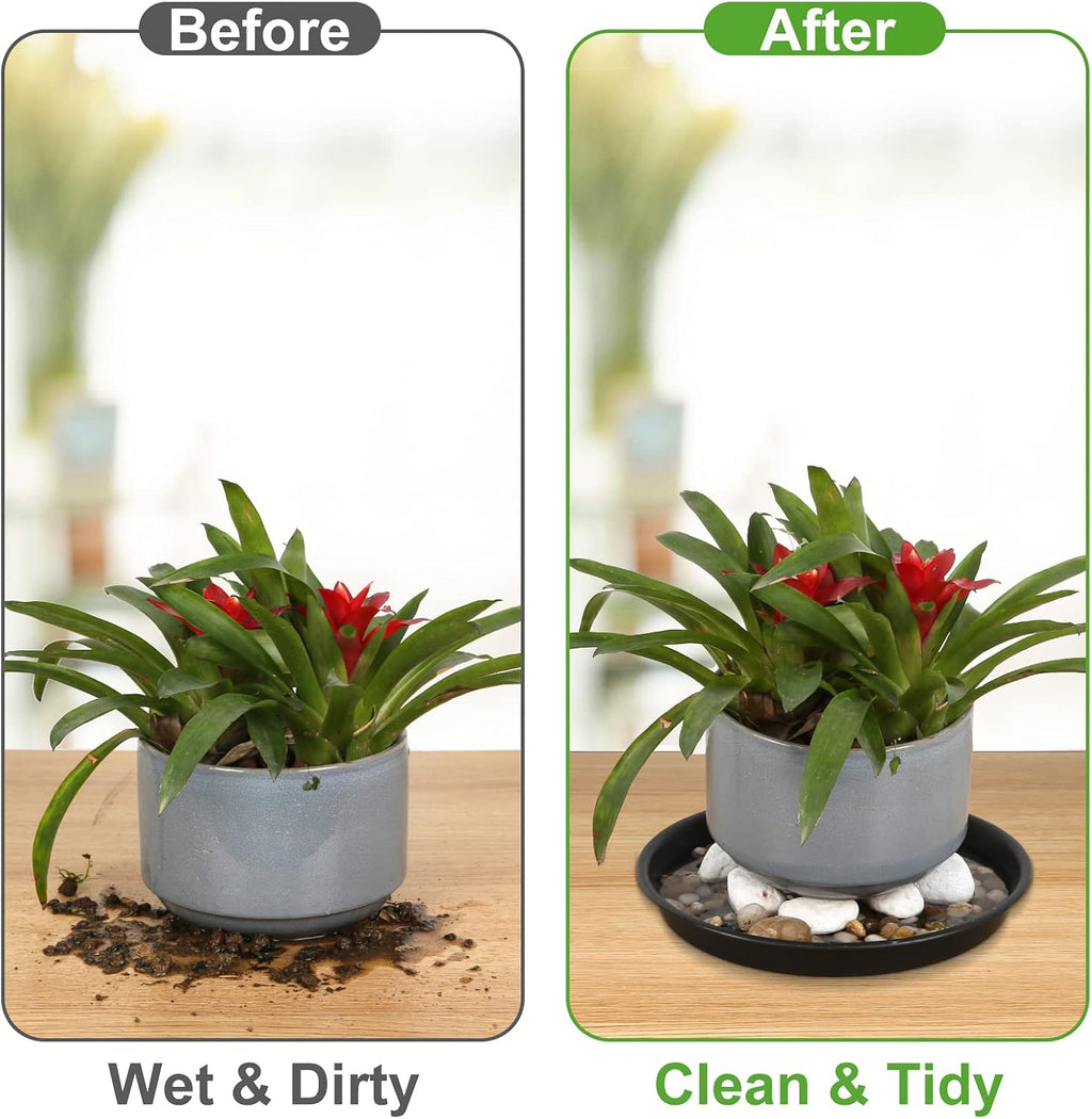 8 Pack 10Inch 12Inch 14Inch 15 Inch Plant Saucer Plastic Plant Saucer Drip Trays Plant Saucers for Indoors Outdoor