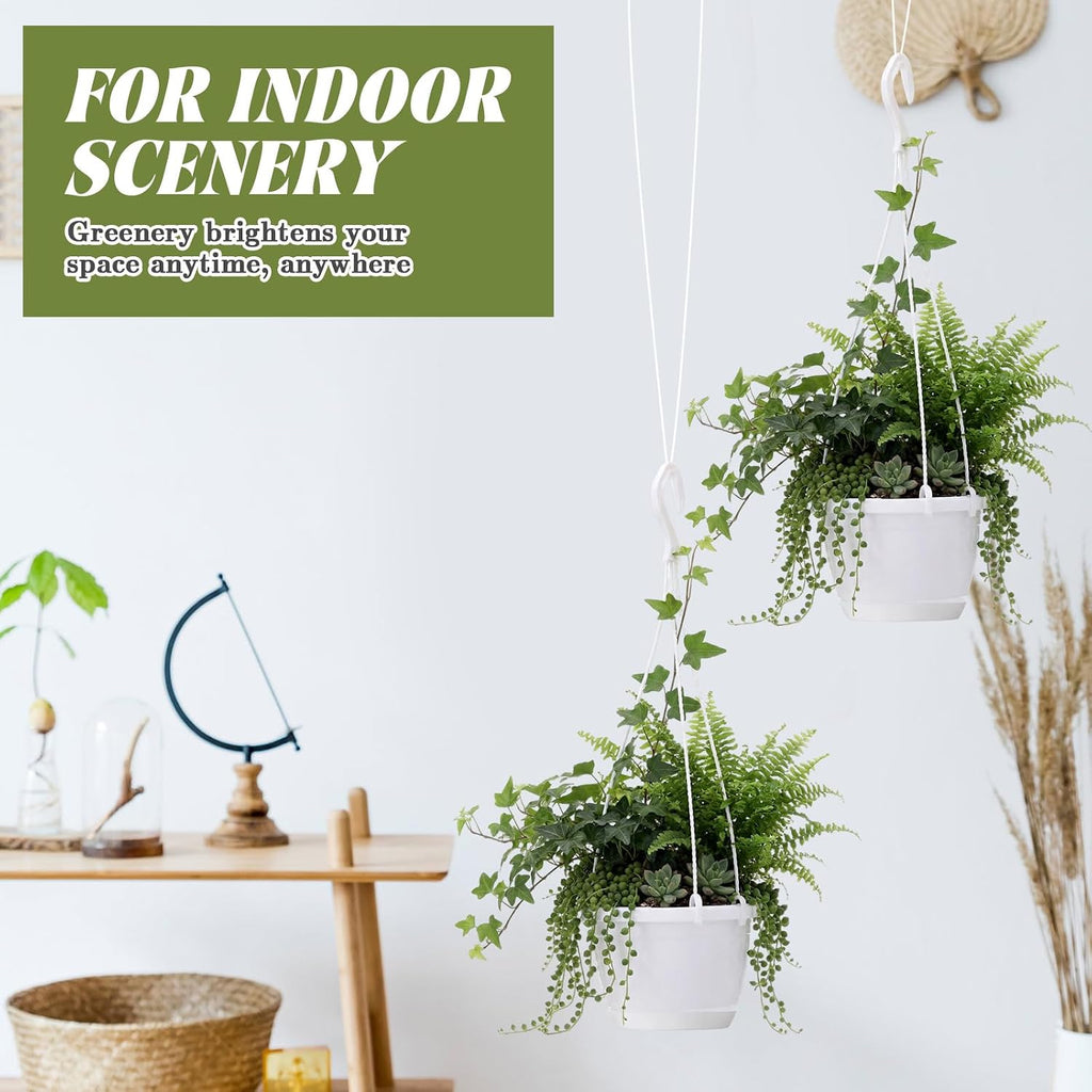 LemonRoad 30 Pcs 5.5 Inch Hanging Planter Pot with Hook, Garden Self-Watering Flower Plant Holder for Outdoor Indoor