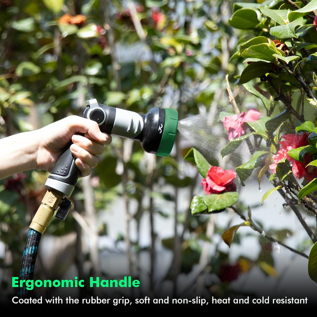 RESTMO Heavy Duty Garden Hose Nozzle, Multi-Angle Hose Spray Nozzle | 4 Adjustable Spray Patterns, Garden Hose Sprayer