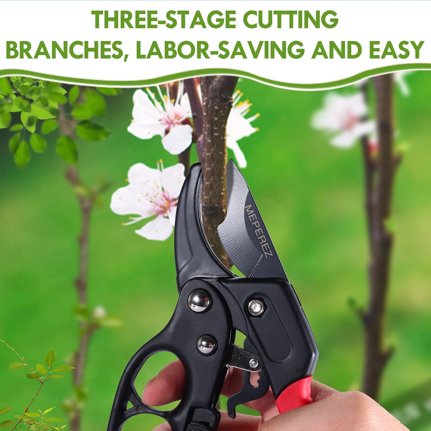Premium pruning shears for gardening, Work 3 times easier, Pruners heady duty, Sharp garden clippers cuting florist