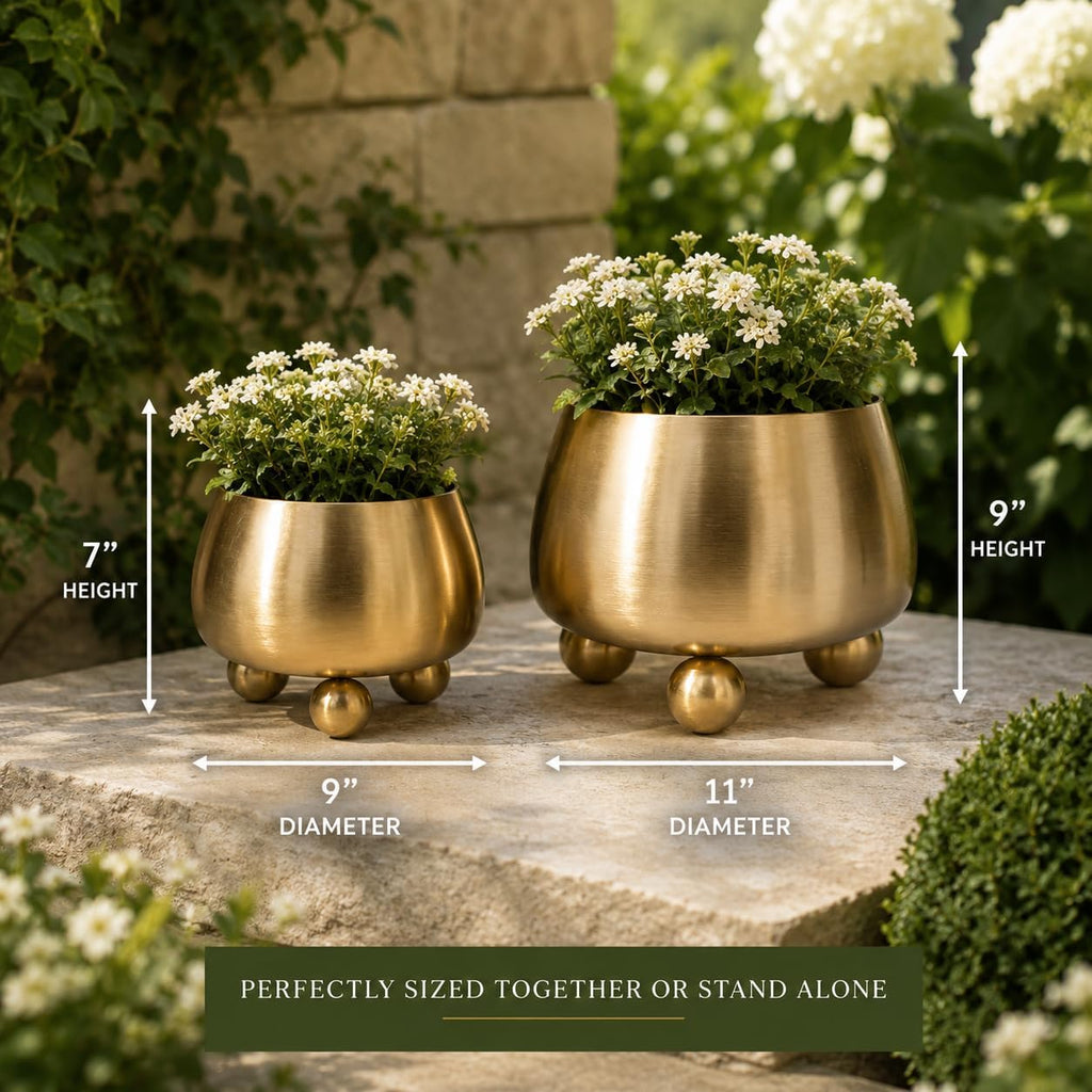 Flower Pots and Planters for Home Decor – Modern Plant Pots for Indoor and Outdoor Succulents, Herbs, and Ferns – Pots