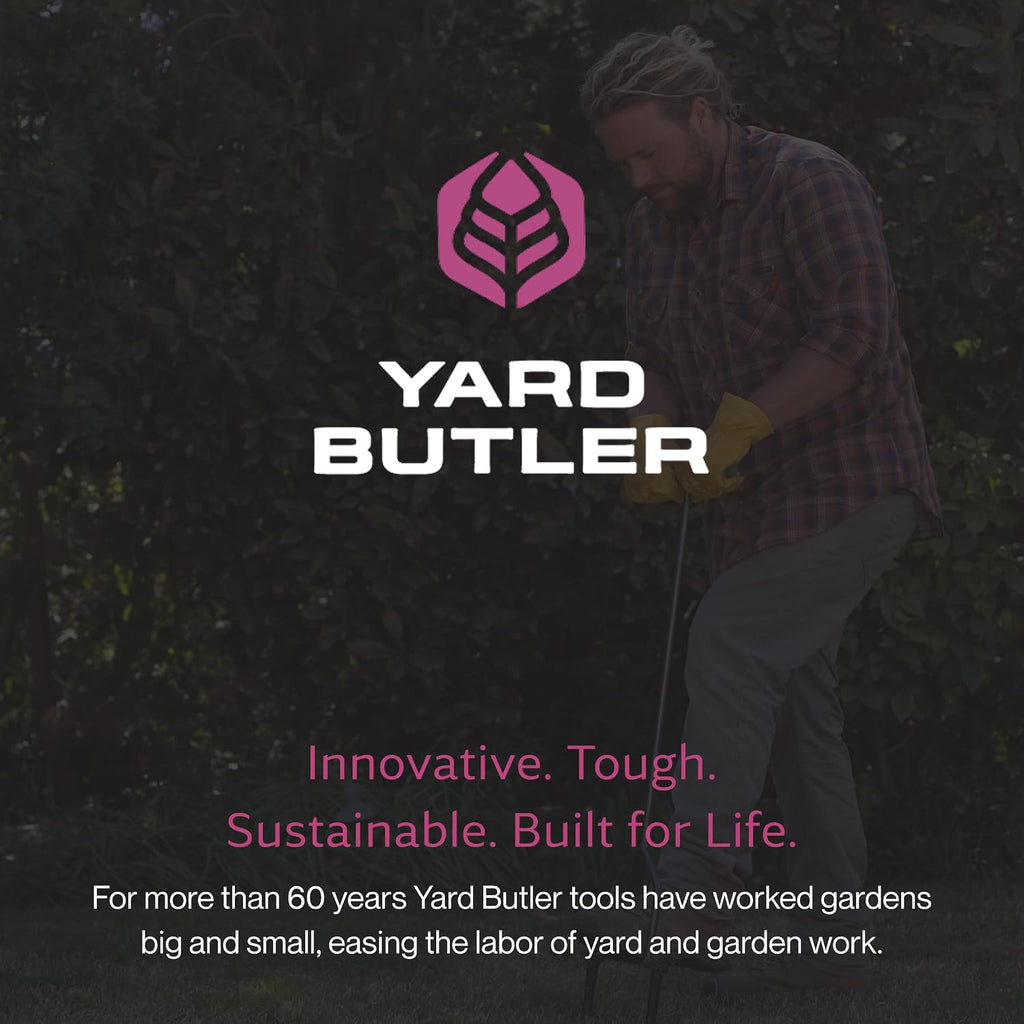 Yard Butler Manual Lawn Coring Aerator, ID-6C - Lawn Care Tool for Aerating - Long-Handled - Power-Coated Steel