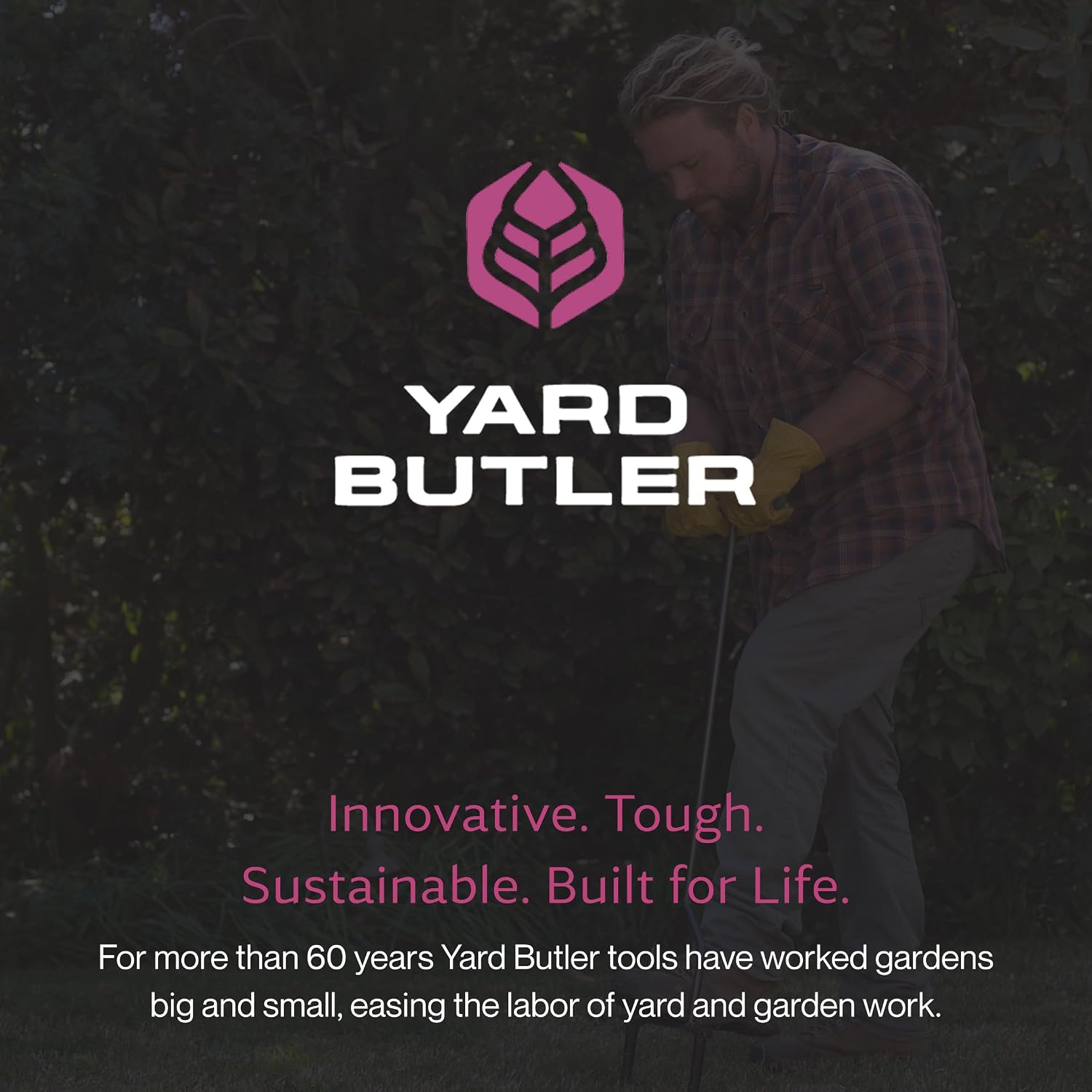 Yard Butler Manual Lawn Coring Aerator, ID-6C - Lawn Care Tool for Aerating - Long-Handled - Power-Coated Steel