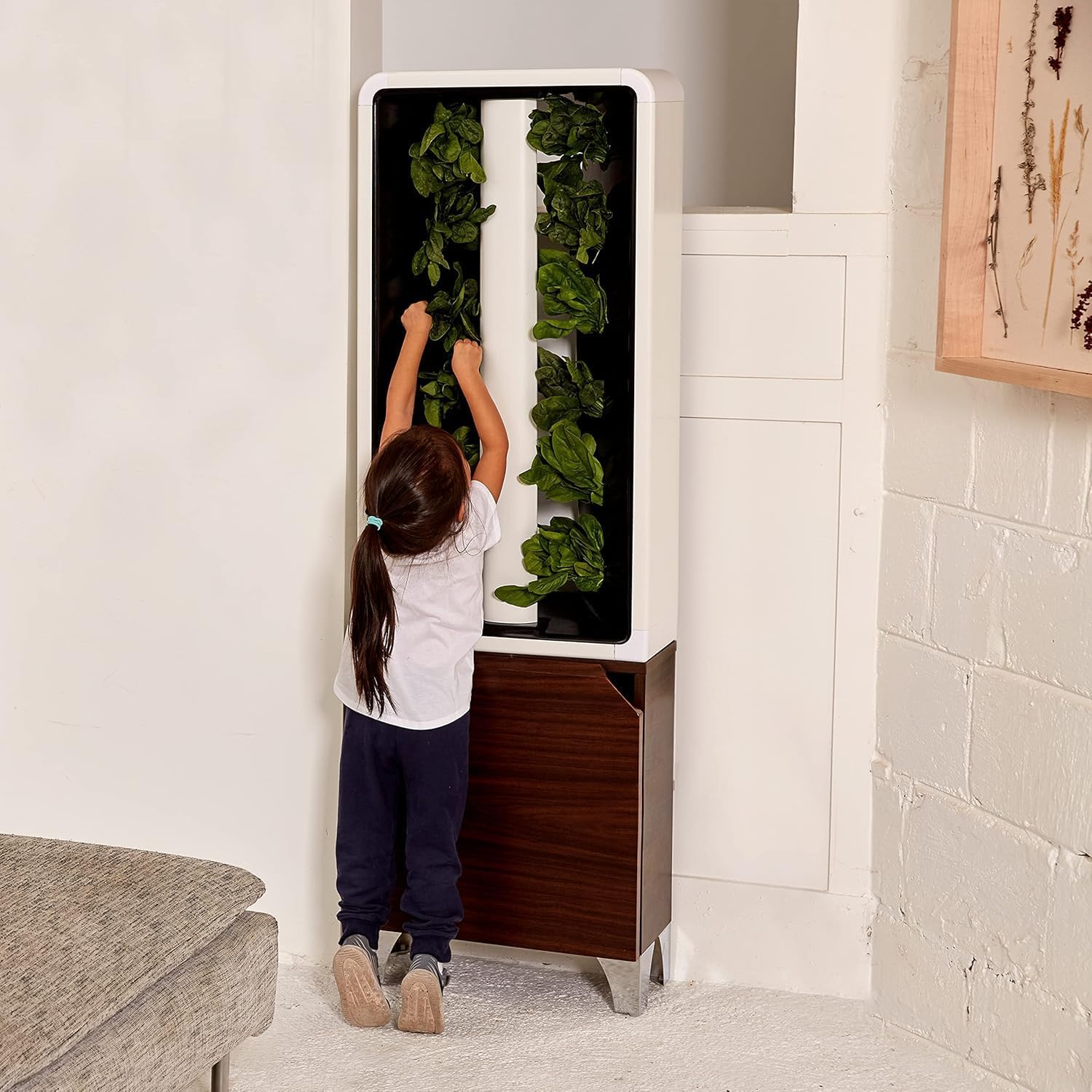 Just Vertical EVE Tower Garden Hydroponic Indoor Growing System - Grow 12 Fresh Herbs & Vegetables Year-Round