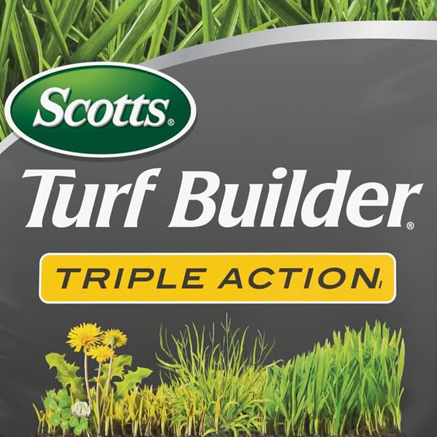 Scotts Turf Builder Triple Action1, 11.31 lb. | Weed Control, Lawn Weed Killer, Crabgrass Preventer, and Grass