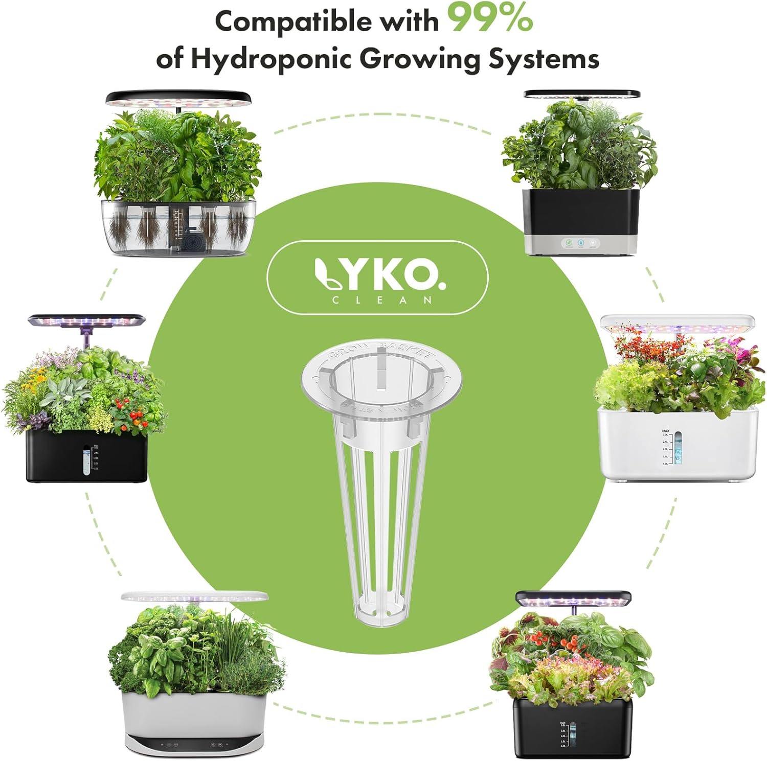 Lyko Heirloom Salad Greens Seed Pod Kit for AeroGarden, iDoo, Ahopegarden, GARDENCUBE, 12 Pods with American Fast/Paris