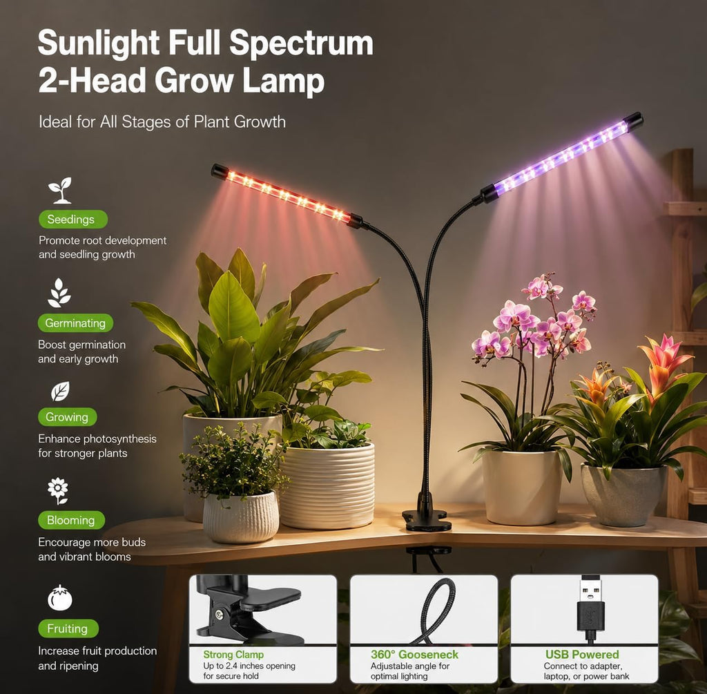 59Pcs Clear Nursery Pots Kits with Grow Light Includes 22 Pack 4'' Seed Starter Pots with Silicone Base & Lids, Clear