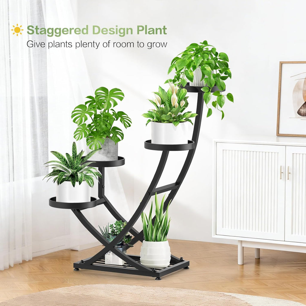 Outdoor Plant Stand Metal Plant Stand Indoor, 5 Tier Heavy Duty Corner Plant Stands, Plant Shelf for Tall Plant Holder