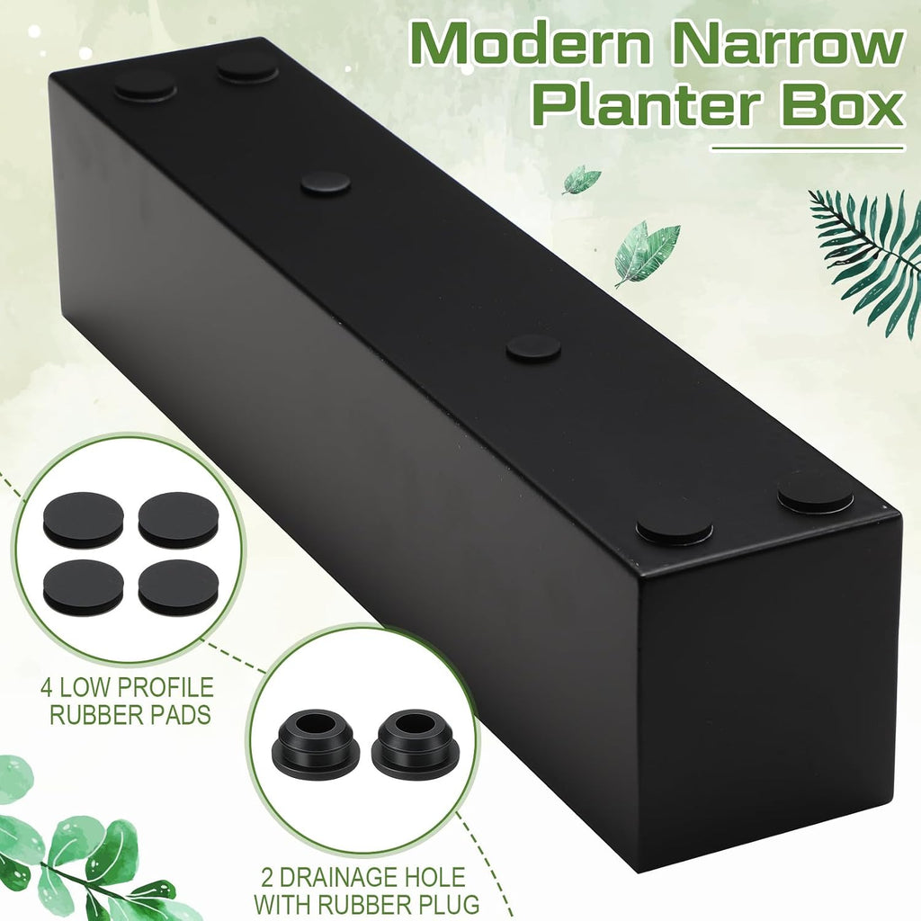 FillTouch Long Rectangular Planter Box | Rectangular Succulent PlanterRectangle Planter IndoorIndoor Window Sill Planter