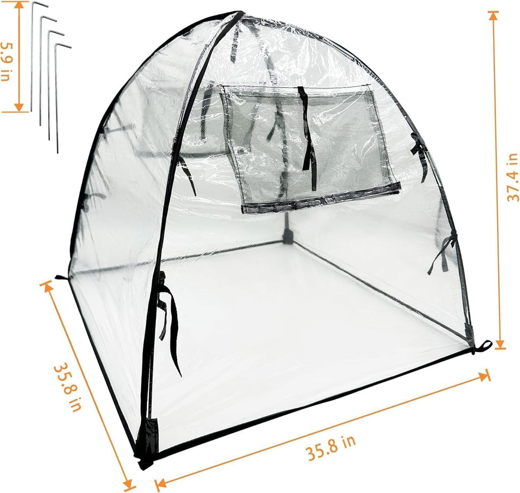 Plant Tent Cover Freeze Protection for Winter Plants Clear 36" x 36" x 38" | Garden Plants Frost Cover, Transparent
