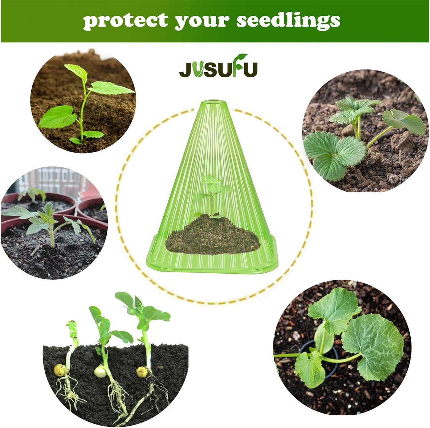 Garden Cloches for Plants,20 Pack Plant Covers | Reusable Plant Bell Cover Protects Plants from Birds, Frost,Snails Etc.