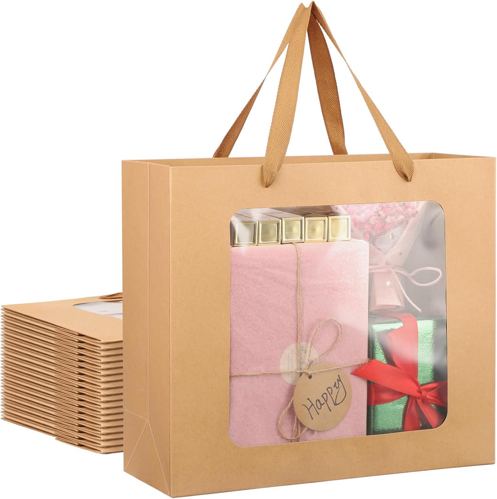 Hollyone Brown Gift Box with Lids Set of 3 Round Nesting Gift Boxes for Presents 3 Assorted Sizes Flowers Arrangements Box for Gift Giving Christmas Valentine Thanksgiving Mom Gifts Present Wrapping