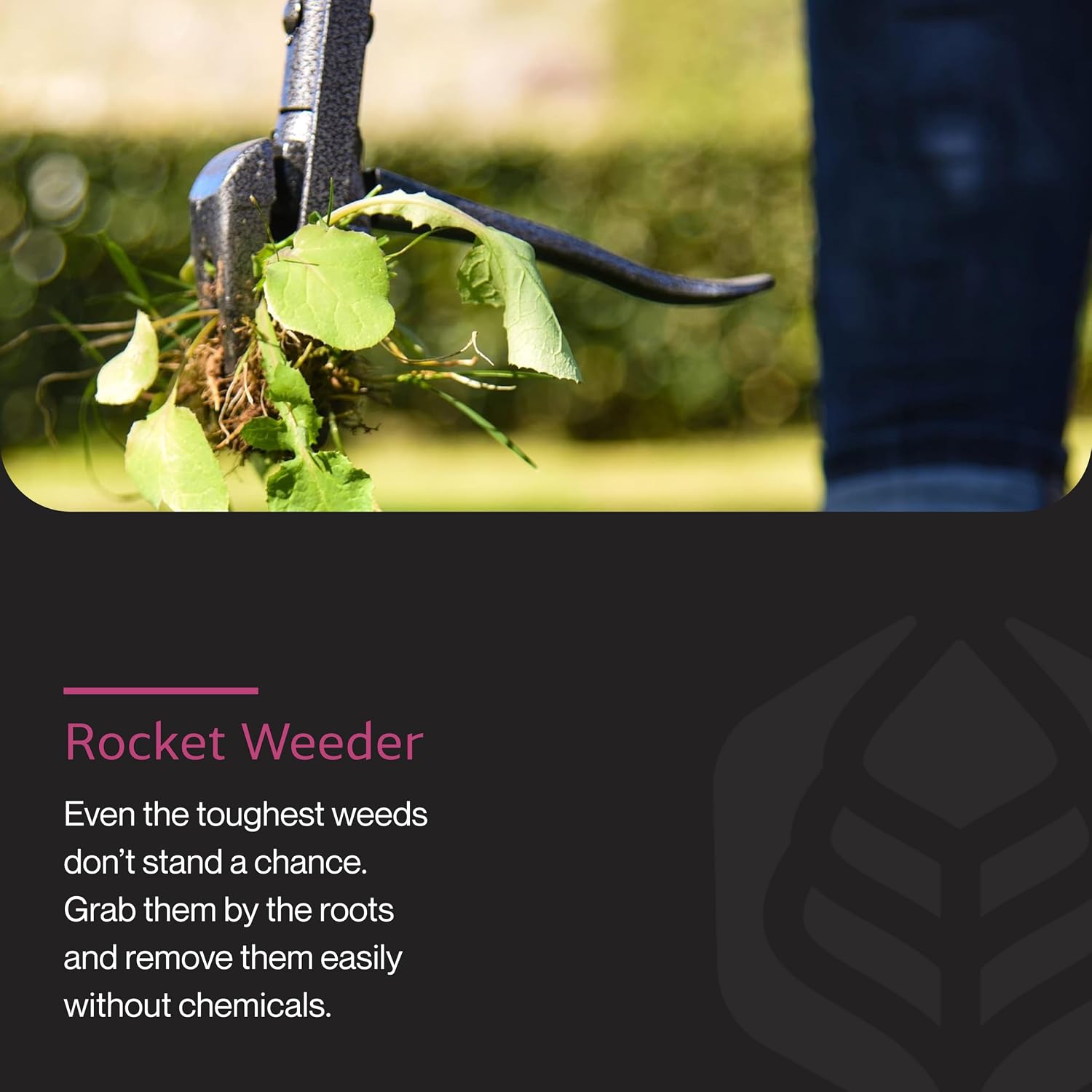 Yard Butler IRKT-1000 Rocket Weeder - Stand-Up Weeder for Lawn Care - Ergonomic & Easy to Use - Power-Coated Steel