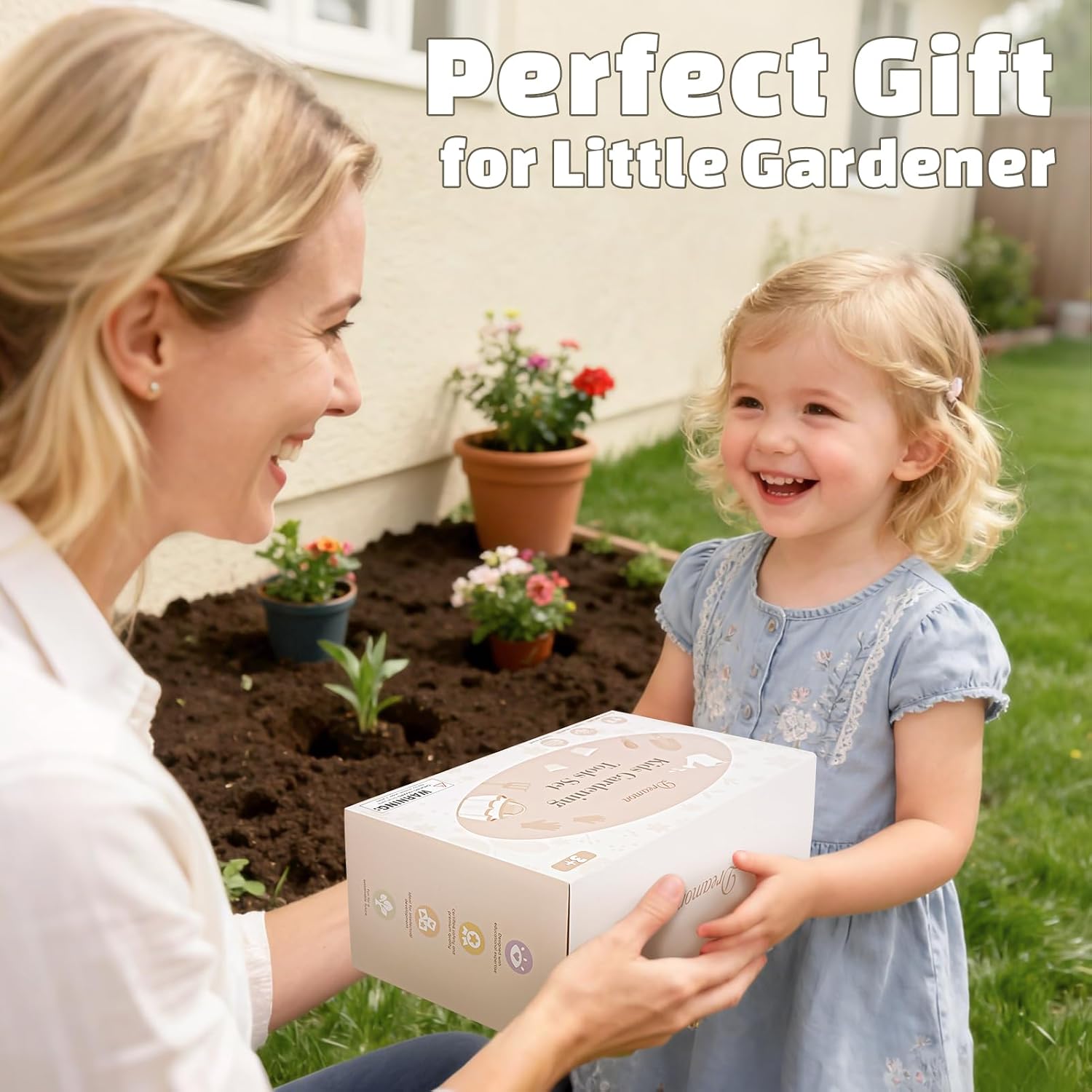 Kids Gardening Set, Quality Garden Tool Kit for Toddler, Outdoor Toys Gift | Gardening Set with Tote Bag, Apron