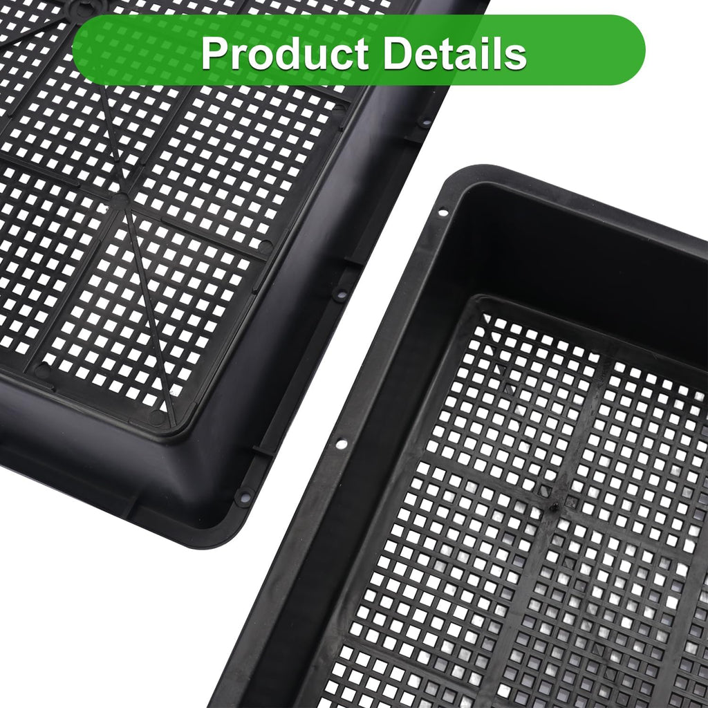 16 Pack Seed Starter Trays 15 x 12 inches Microgreens Growing Trays with Mesh Bottom for Germination, Hydroponic &